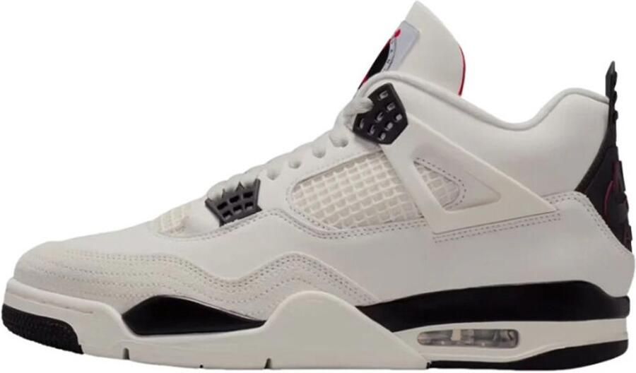 Nike Air Jordan 4 Retro OG Sneaker Wit Zwart Heren Doos Zonder Deksel - Foto 3