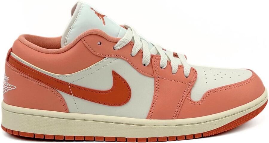 Air Jordan Nike 1 Low Damessneaker Wit Roze