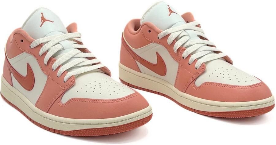 Air Jordan Nike 1 Low Damessneaker Wit Roze