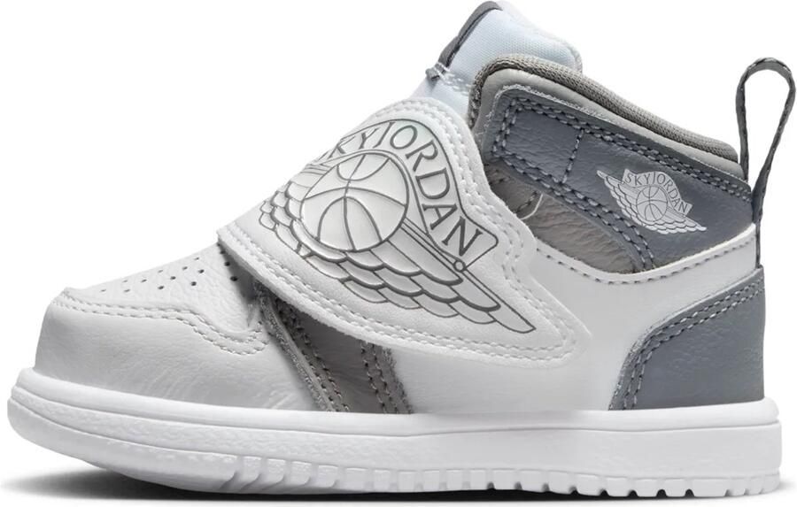 Air Jordan Sky Medium Grey White Cool Grey (TD) BQ7196-011 grijs wit klittenband kinderschoenen unisex