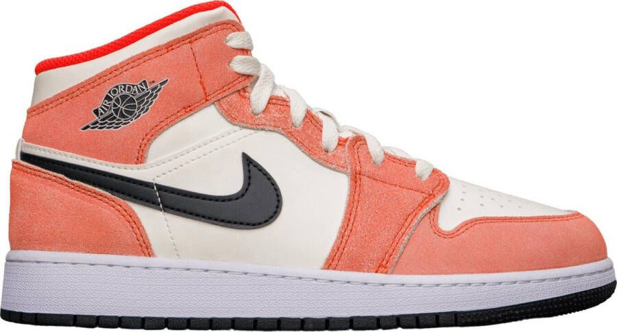 Air Jordan 1 Mid 'Orange Suede' (GS) DV1336-800 oranje suede sneakers hoog