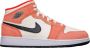 Jordan Air Nike Air Jordan 1 Mid SE (GS) Orange Suede DV1336 - Thumbnail 6