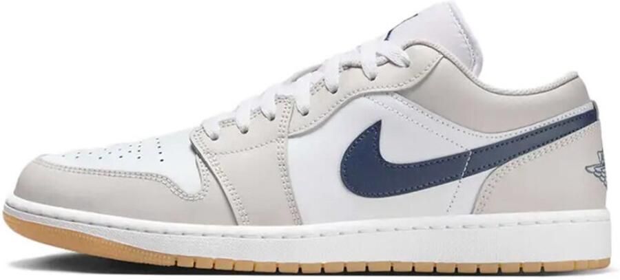 Jordan 1 Low Midnight Navy Neutral Grey - Foto 2