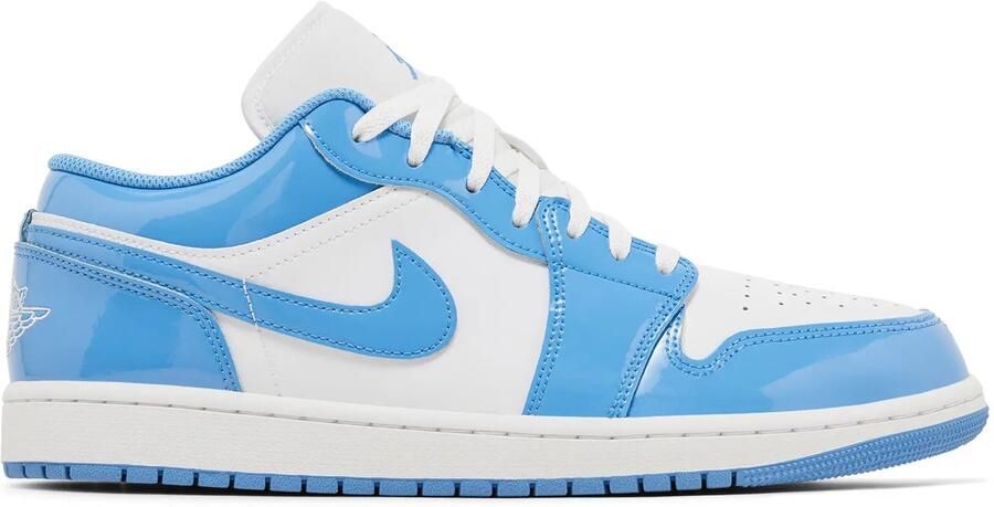 Nike Air Jordan 1 Low Legend Blue White Patent Leer Sneakers Doos Zonder Deksel