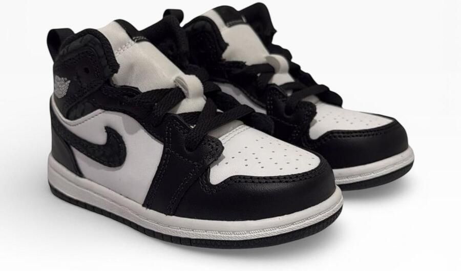 Nike Jordan 1 Mid SE (TD) Zwart Wit Kindersneaker - Foto 2