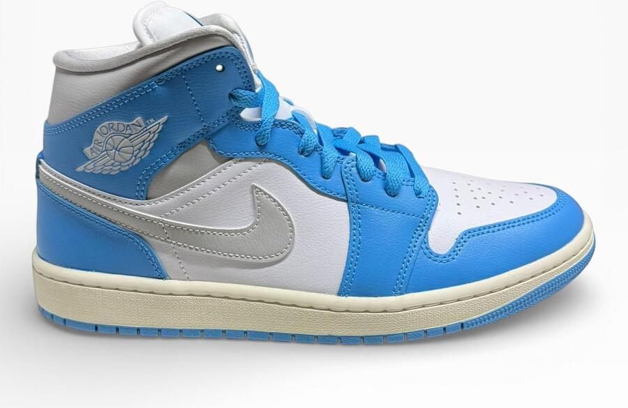 Jordan 1 Mid Sneakers Blauw Wit