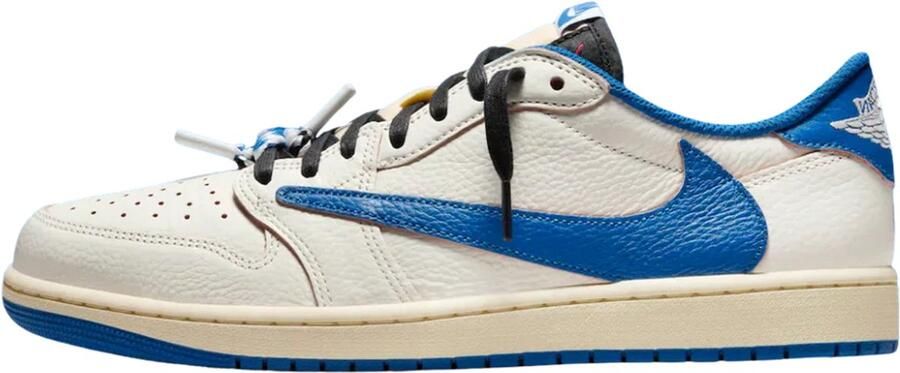 Air Jordan 1 Retro Low OG SP Frag t x Travis Scott Sail Military Blue