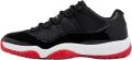 Jordan 11 Retro Low Bred (2025) - Zwart/Rood/Wit