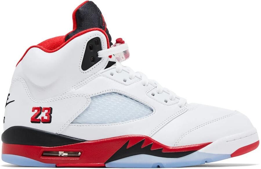 Jordan 5 Retro Fire Red Black Tongue (2025)