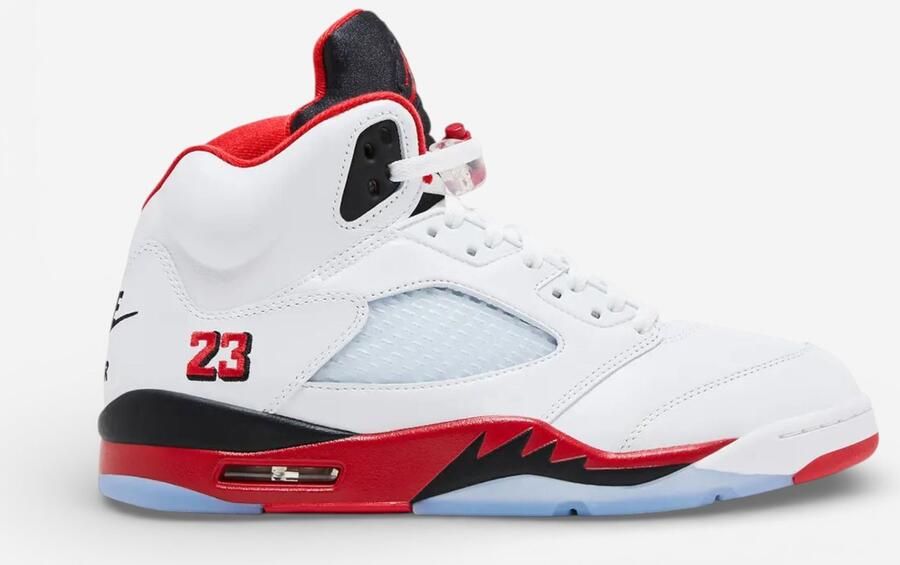 Nike Hoge Sneakers 5 Retro Fire Red Black Tongue (2025)