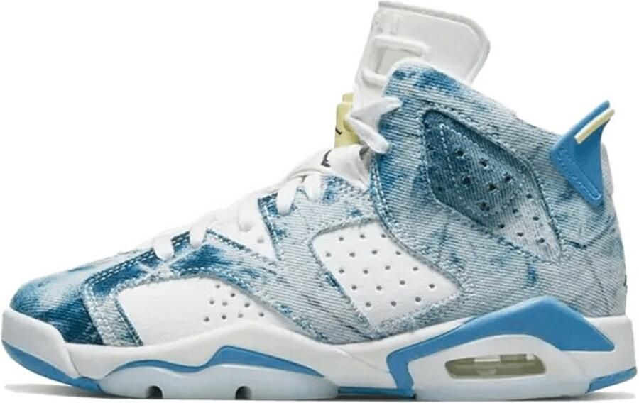 Jordan Air 6 Retro(Gs ) White Dutch Blue Citron Tint Black + Shoes grade school DM9045 100