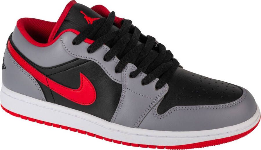 Jordan Air 1 Low Black Cement Grey White Fire Red- Heren Black Cement Grey White Fire Red
