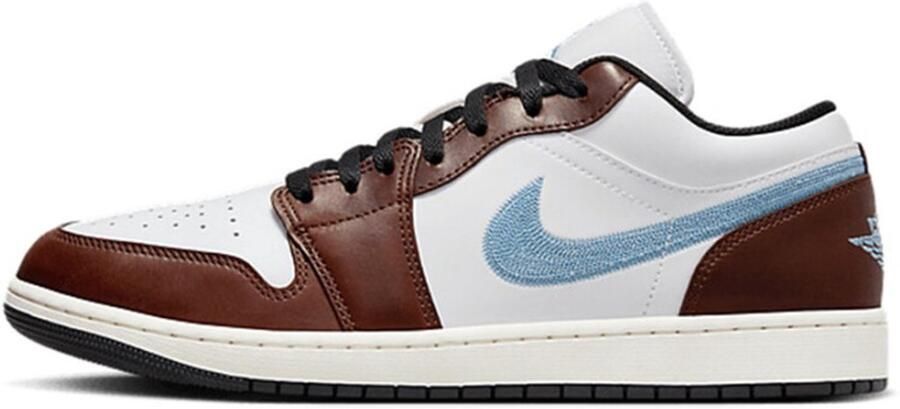 Jordan Air 1 Low SE Heren Sneakers Schoenen Leer Wit-Bruin FQ7832