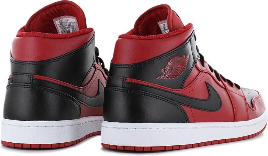 Jordan Air 1 Mid Gym Red Black White White Schoenmaat 40 1 2 Sneakers 554724 660 - Foto 5