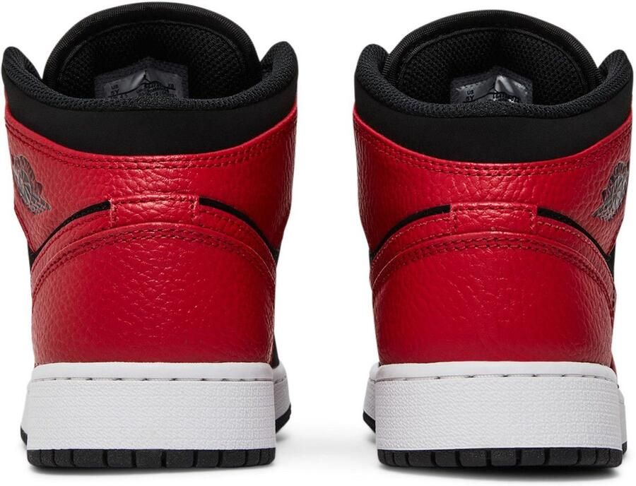 Jordan Air 1 Mid Sneakers Black Gym Red (Black Gym Red White) Zwart Rood Air 1 Basketbal Kinder