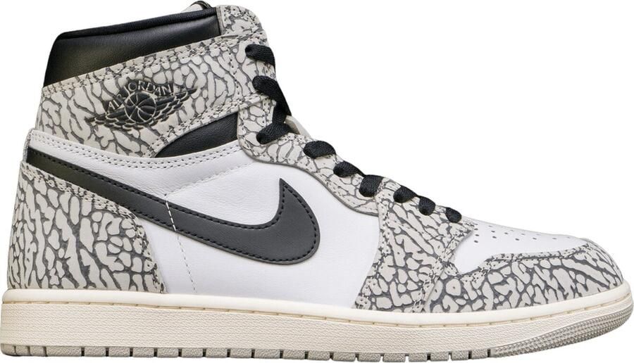 Air Jordan 1 Retro High OG Tech Grey Zwart Wit Muslin Grijs Zwart 1 Lifestyle Heren Sneakers voor Mannen - Foto 3