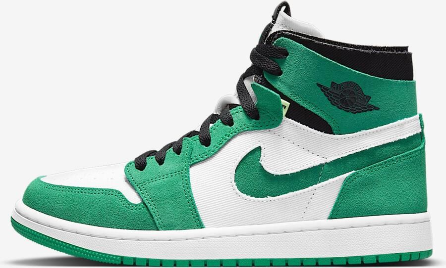 Jordan Air 1 Zoom Air Comfort Stadium Green Wit Ghost Green Zwart Groen Wit Air 1 Lifestyle Dames Sneakers voor Vrouwen
