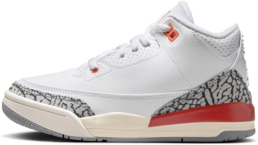 Jordan Air 3 Retro (PS) Sneakers Georgia Peach (White Cosmic Clay) Wit Grijs 3 Lifestyle Kinder Sneakers