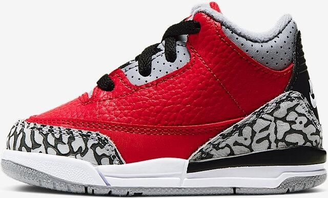 Jordan Air 3 Retro SE Fire Red Ce t Grey Zwart Fire Red Rood Grijs Air 3 Lifestyle Kinder Sneakers voor en