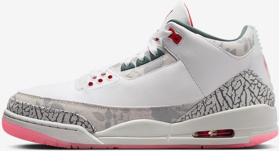 Jordan Air 3 Retro Wings Wit Off White Vintage Green Fire Red Wit Groen Air 3 Lifestyle Heren Sneakers voor Mannen