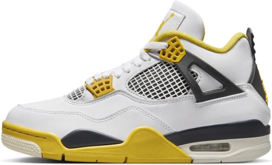 Jordan Nike Air 4 Retro Sneakers Wit Geel Zwart Exclusief - Foto 4