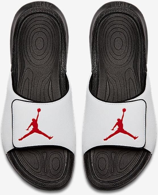 Jordan Hydro 6 Slide Badslippers Wit Zwart Gym Red Wit Zwart Hydro 6 Lifestyle Unisex