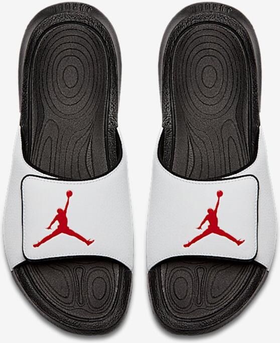 Jordan Hydro 6 Slide Badslippers Wit Zwart Gym Red Wit Zwart Hydro 6 Lifestyle Unisex