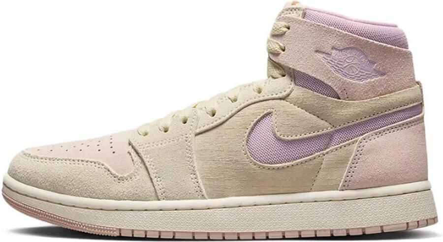 Jordan Nike 1 Dames Sneakers Paars Beige