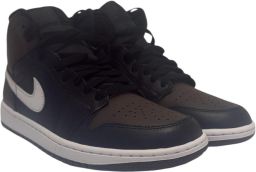 Nike Air Jordan 1 Mid Baroque Brown Black White Sneakers Doos Zonder Deksel