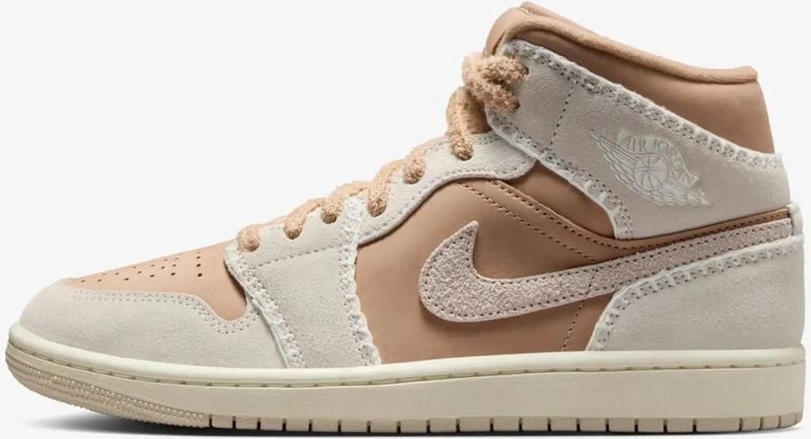 Jordan Air  1 Mid Se hemp lt orewood brn sail Women Basketball wit Schoenen