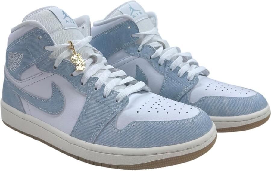 Nike Air Jordan 1 MID SE Denim Wit Beige Sneakers Dames - Foto 3
