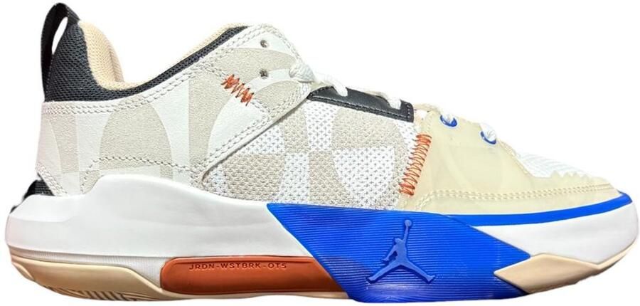 Jordan One Take 5 Q54 Sportschoenen Mannen Wit Blauw Beige