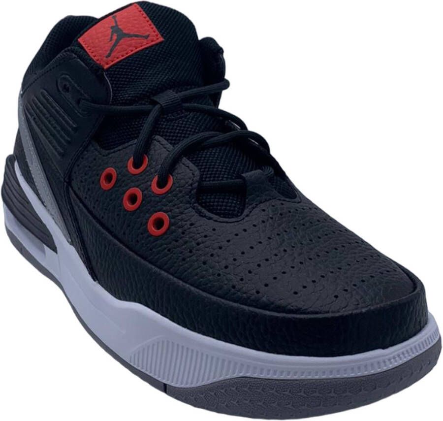 Jordan max aura 5 basketbalschoenen zwart rood kinderen