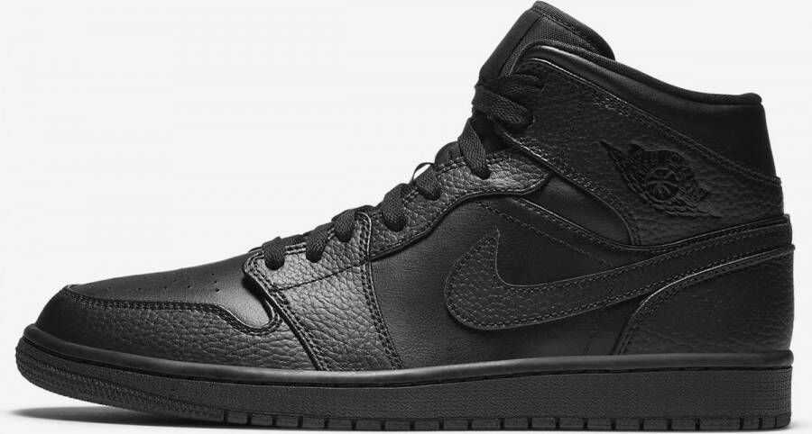 Nike Air Jordan 1 Midden Zwarte Sneakers Streetwear Volwassen