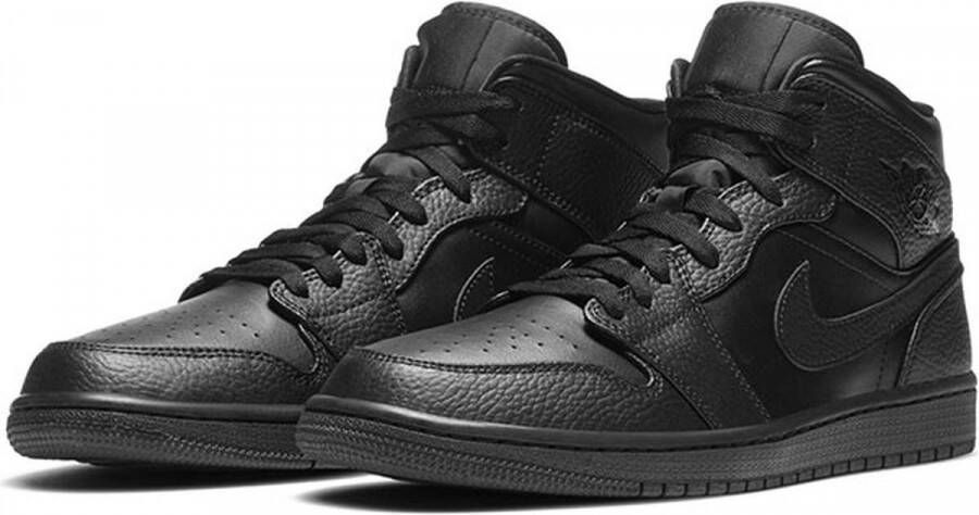 Nike Air Jordan 1 Midden Zwarte Sneakers Streetwear Volwassen