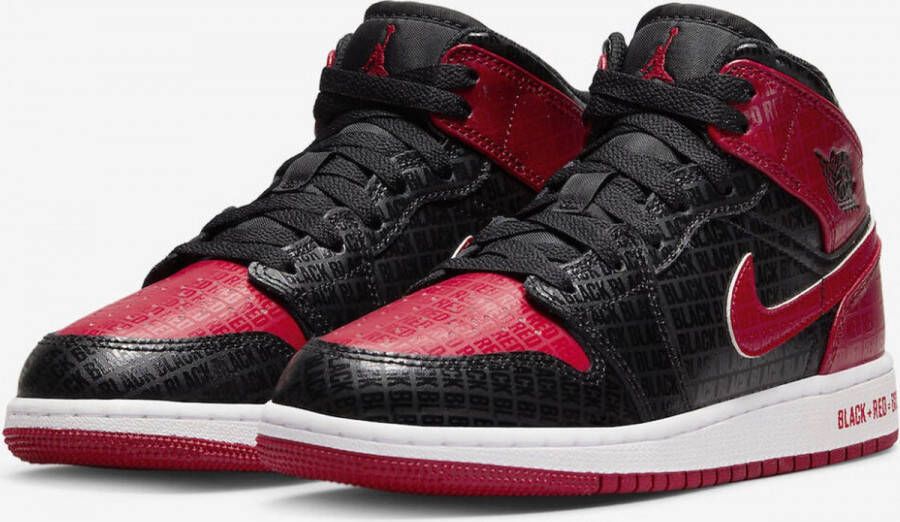 Nike Air Jordan 1 Mid Bred Text (GS) Sneakers Unisex