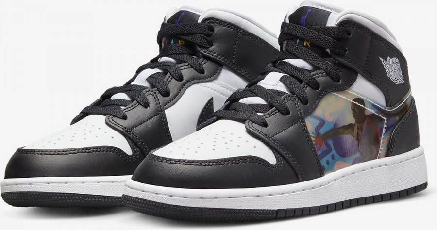 Jordan Air 1 Mid(Gs ) Black Dark Concord New Emerald Schoenmaat 36+ Shoes grade school DR9495 001