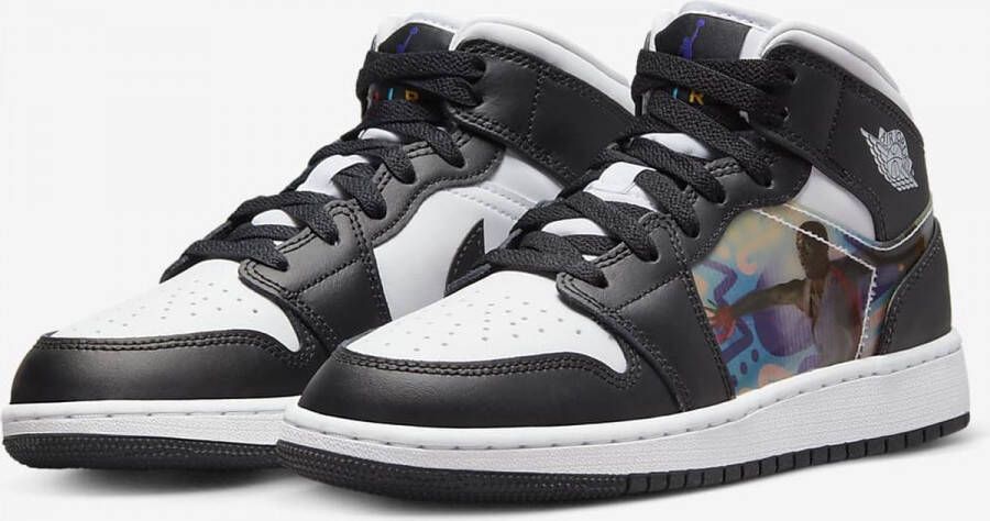 Jordan Air 1 Mid(Gs ) Black Dark Concord New Emerald Schoenmaat 36+ Shoes grade school DR9495 001