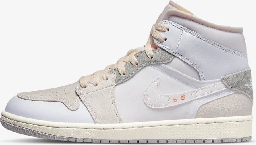 Jordan Nike Air 1 Mid SE Craft Inside Out White Grey DM9652
