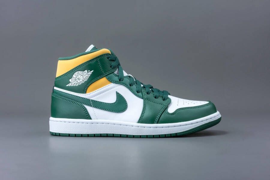 Air Jordan 1 Mid Sonics Green White Yellow 554724-371 & 554725-371