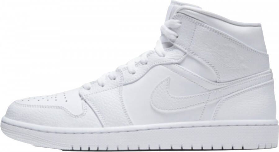 Jordan Air 1 Mid Basketball Schoenen white white white maat: 47.5 beschikbare maaten:41 42.5 43 44.5 45 46 47.5 45.5