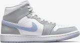 Jordan Nike Air 1 Mid White Aluminum-Wolf Grey BQ6472 - Wit
