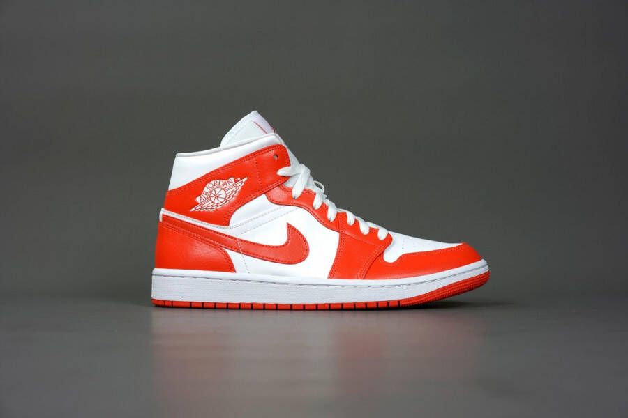 Jordan Nike Air 1 Mid White Habanero Red White Kentucky Red BQ6472 116 EUR