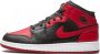 Jordan Nike Air 1 Mid(GS ) Black Gym Red White Banned 554725 074 EUR - Thumbnail 1