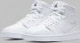 Jordan WMNS Nike Air 1 Mid Snakeskin Triple White Wit BQ6472 110 EUR - Thumbnail 3