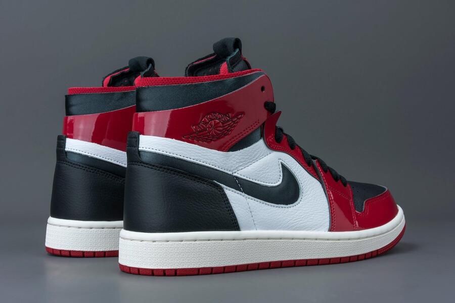 Nike Air Jordan 1 High Zoom Air CMFT Patent Chicago (W) CT0979-610 rood zwart wit sneakers hoog kindersneakers - Foto 3