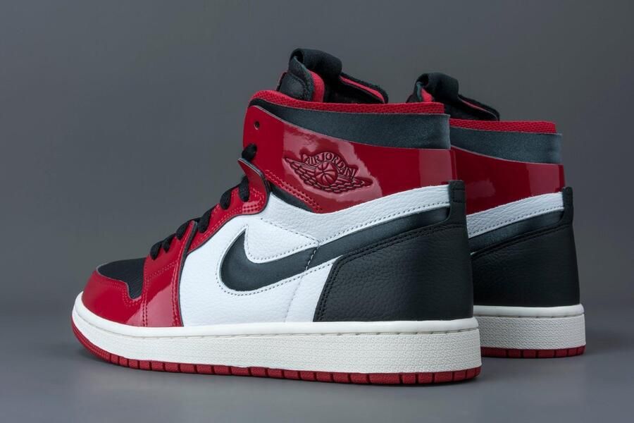 Nike Air Jordan 1 High Zoom Air CMFT Patent Chicago (W) CT0979-610 rood zwart wit sneakers hoog kindersneakers - Foto 4