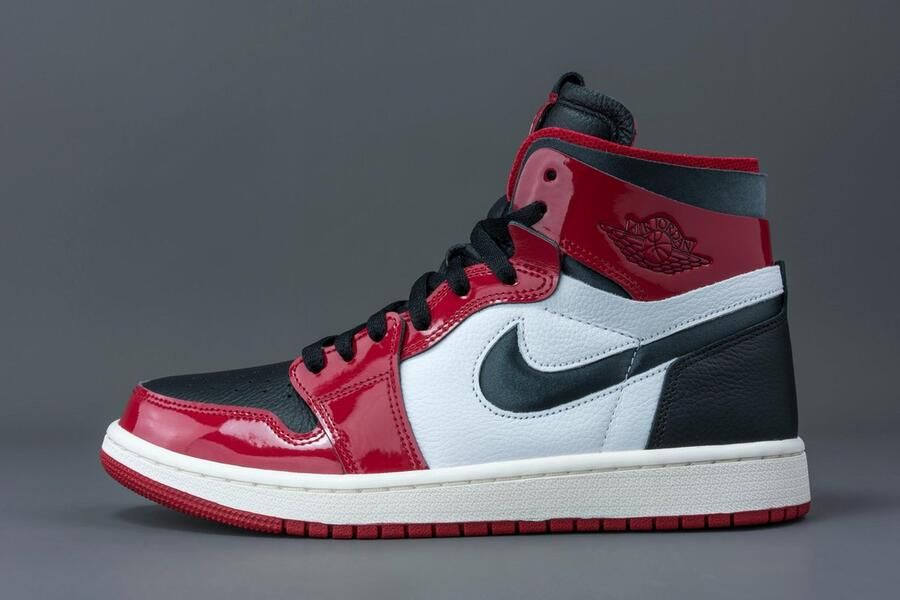 Nike Air Jordan 1 High Zoom Air CMFT Patent Chicago (W) CT0979-610 rood zwart wit sneakers hoog kindersneakers - Foto 6