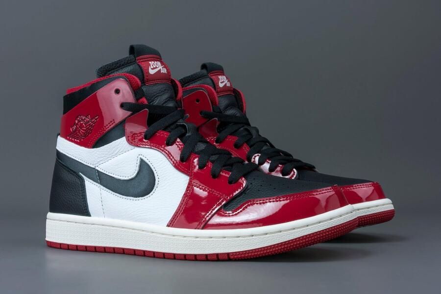 Nike Air Jordan 1 High Zoom Air CMFT Patent Chicago (W) CT0979-610 rood zwart wit sneakers hoog kindersneakers - Foto 11
