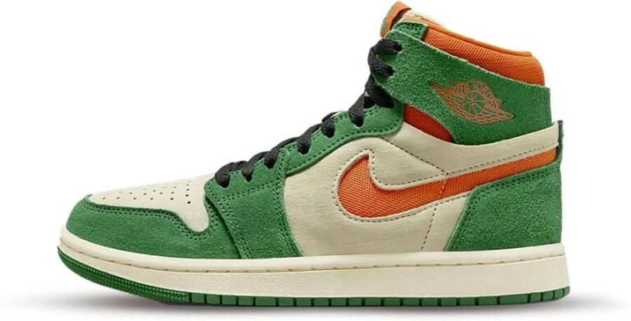 Nike Air Jordan 1 High Zoom CMFT 2 Pine Green Orange Blaze Sneakers Unisex - Foto 2